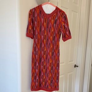 Authentic COOGI Red, orange pink and Purple Knit Dress